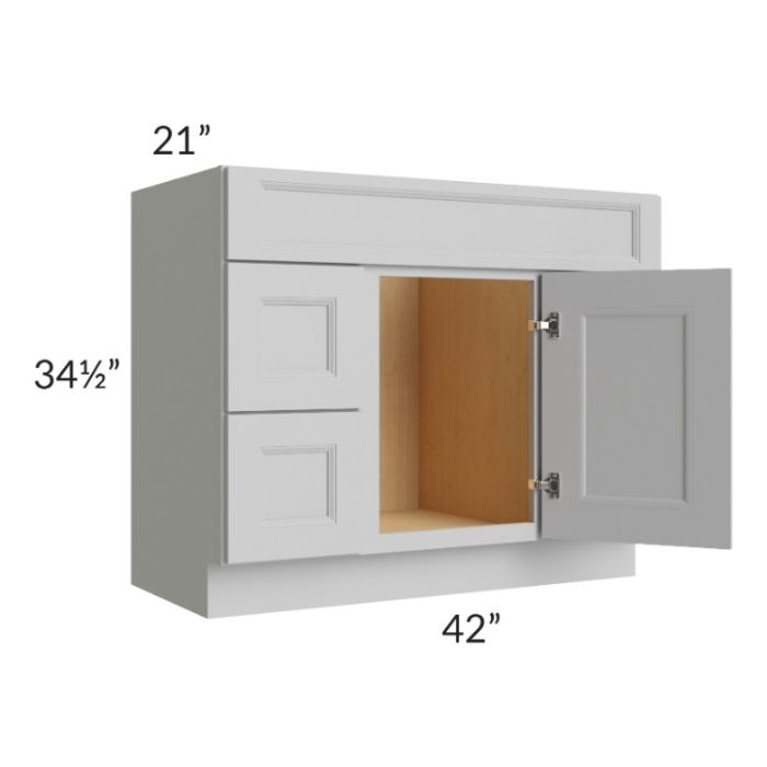 Tuscan Painted Grey 42" Vanity Sink and Drawer Combo