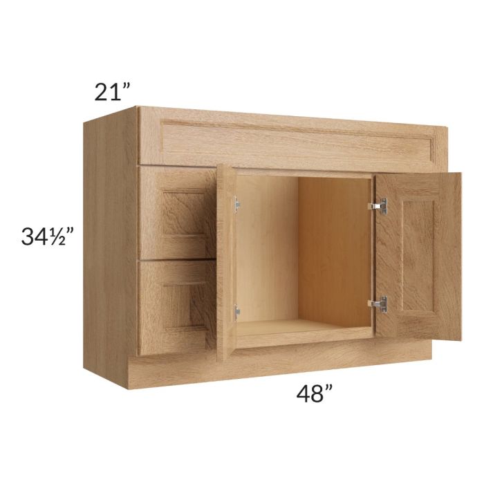 Tuscan Timber 48" Vanity Sink and Drawer Combo