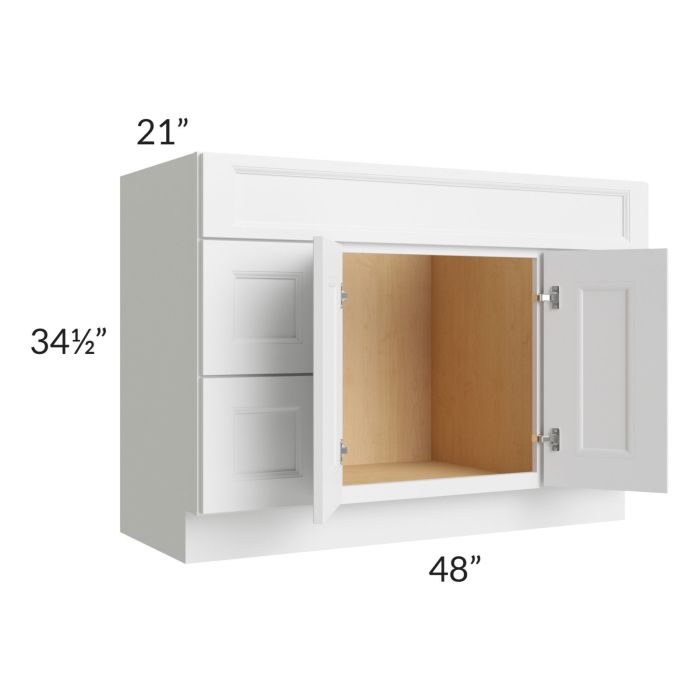 Union White 48" Vanity Sink and Drawer Combo