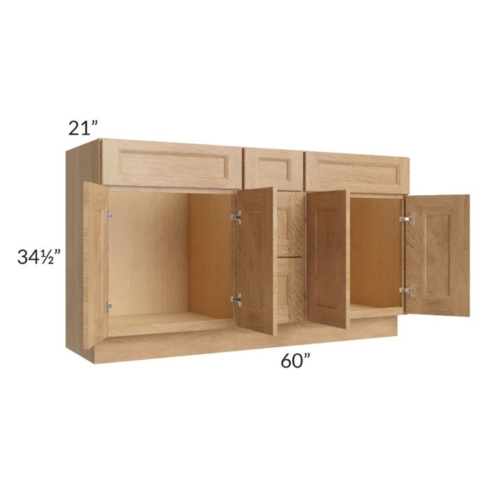 Tuscan Timber 60" Vanity Sink and Drawer Combo
