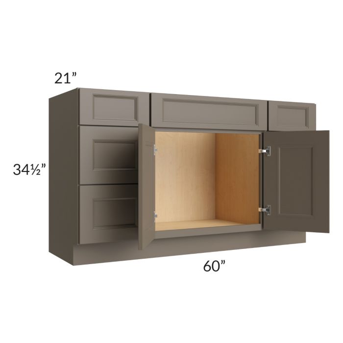 Tuscan Stone 60" Vanity Sink and Drawer Combo