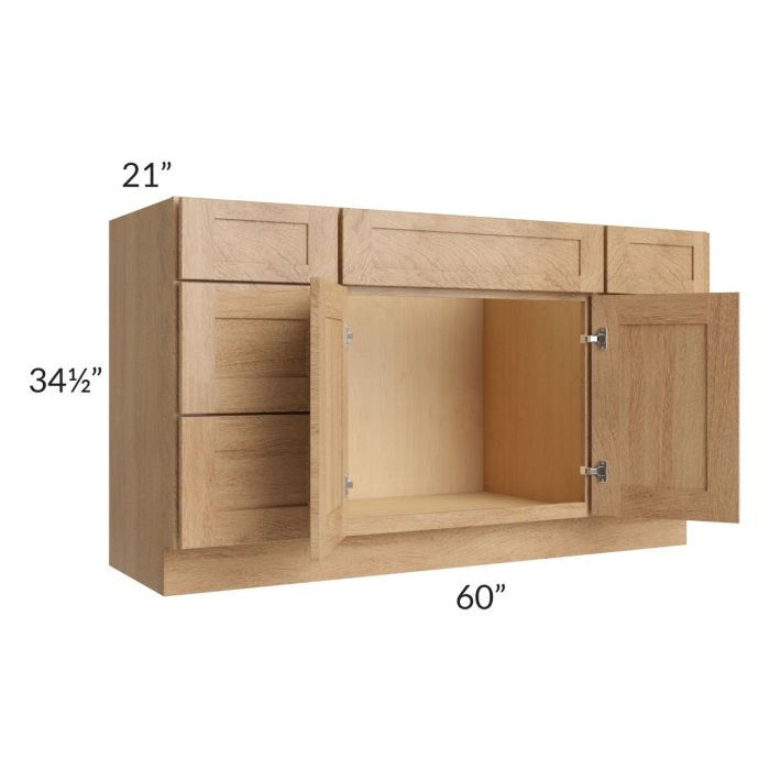 Midtown Timber Shaker 60" Vanity Sink and Drawer Combo