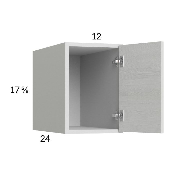 Euro White Grain 12x17-5/8x24 Wall Cabinet