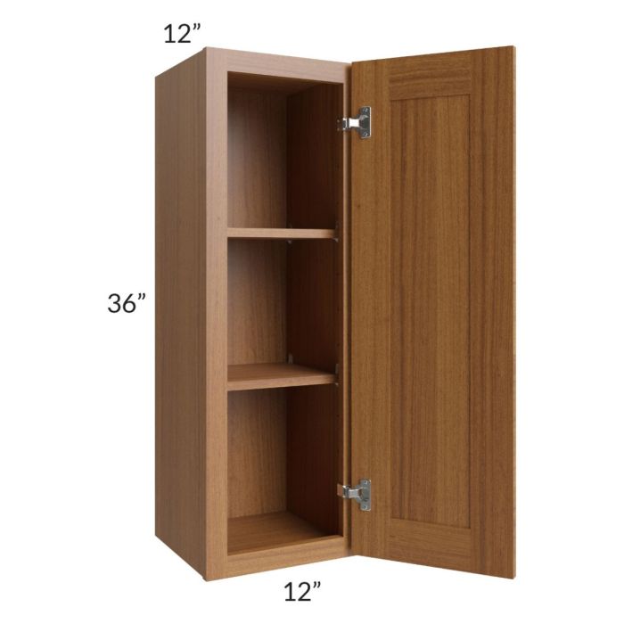 Artisan Walnut Shaker 12x36 Wall Cabinet
