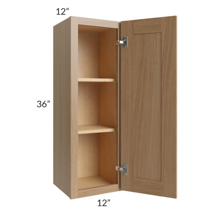 Asheville Rift Oak Shaker 12x36 Wall Cabinet