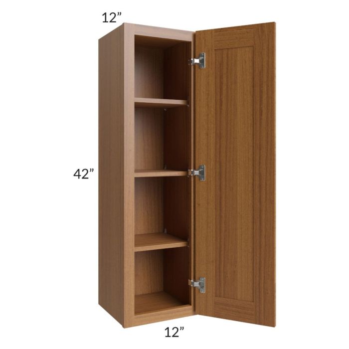 Artisan Walnut Shaker 12x42 Wall Cabinet