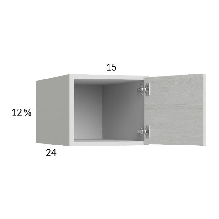 Euro White Grain 15x12-5/8x24 Wall Cabinet