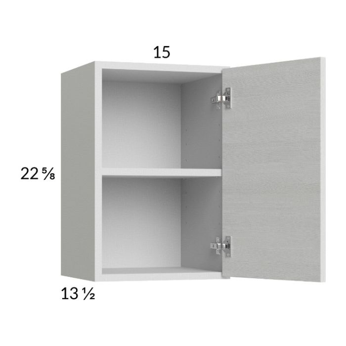 Euro White Grain 15x22-5/8 Wall Cabinet