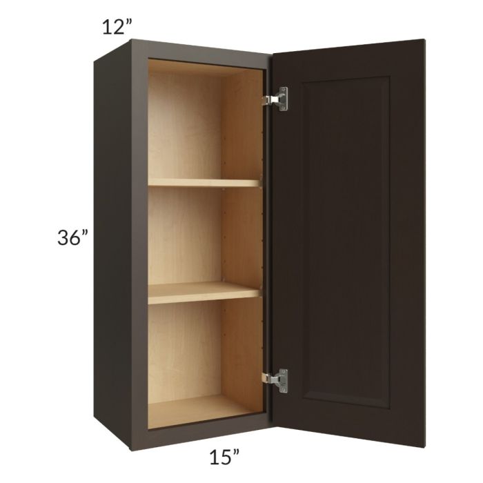 Southport Espresso Shaker 15x36 Wall Cabinet