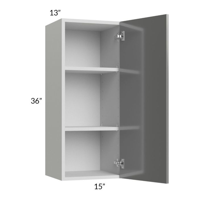 Milan Grey Gloss 15x36 Wall Cabinet