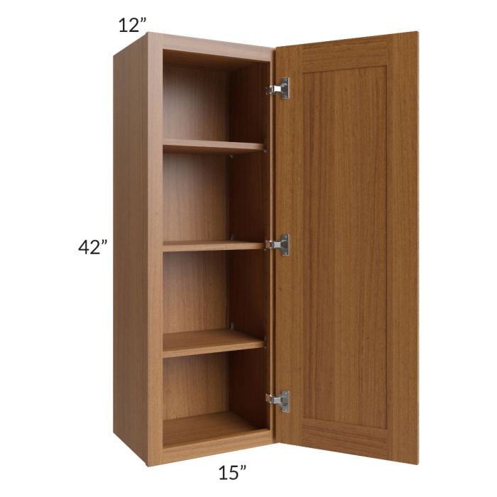 Artisan Walnut Shaker 15x42 Wall Cabinet