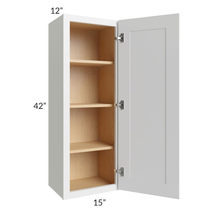 Asheville White Shaker 15x42 Wall Cabinet