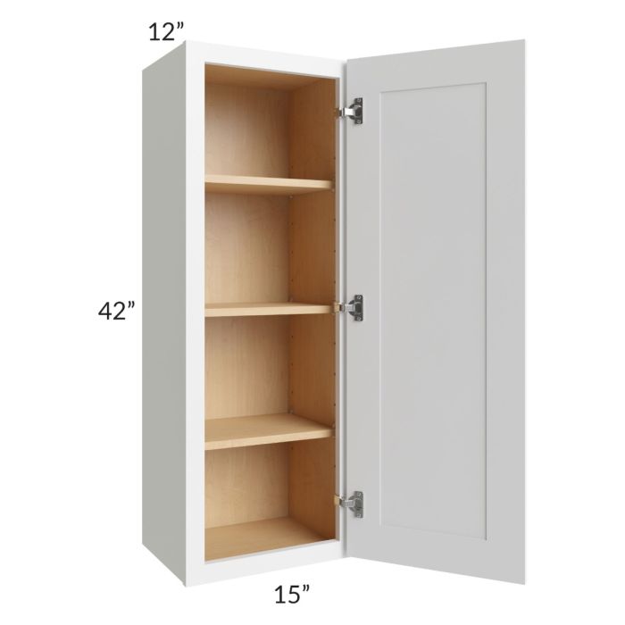 Alpine White Shaker 15x42 Wall Cabinet