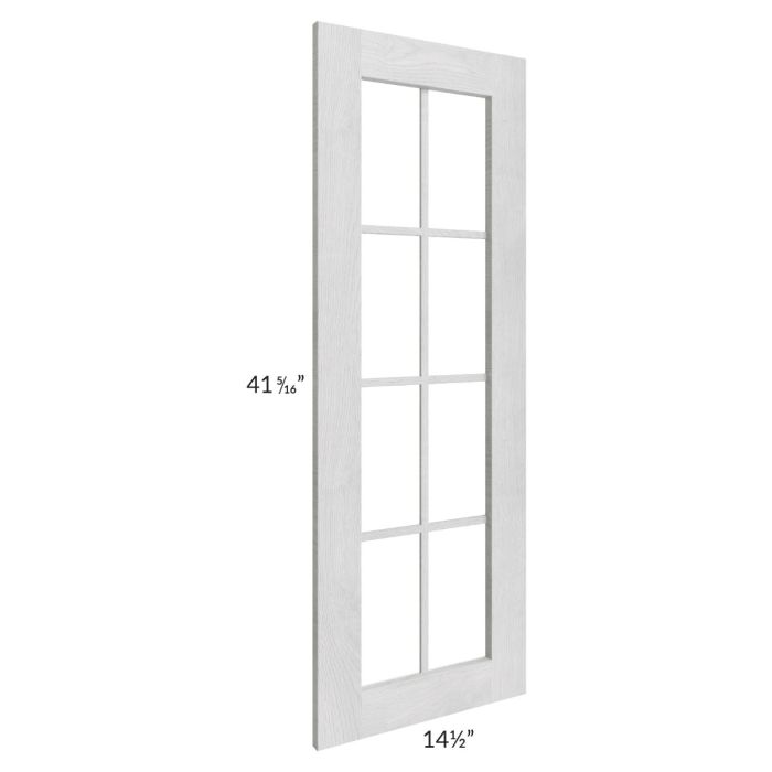 Heather Grey Shaker 15x42 Mullion Glass Door Only with Glass Included