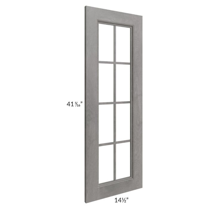 Providence Slate Grey 15x42 Mullion Glass Door Only with Glass Included