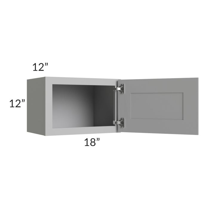 Pewter Grey Shaker 18x12 Wall Cabinet