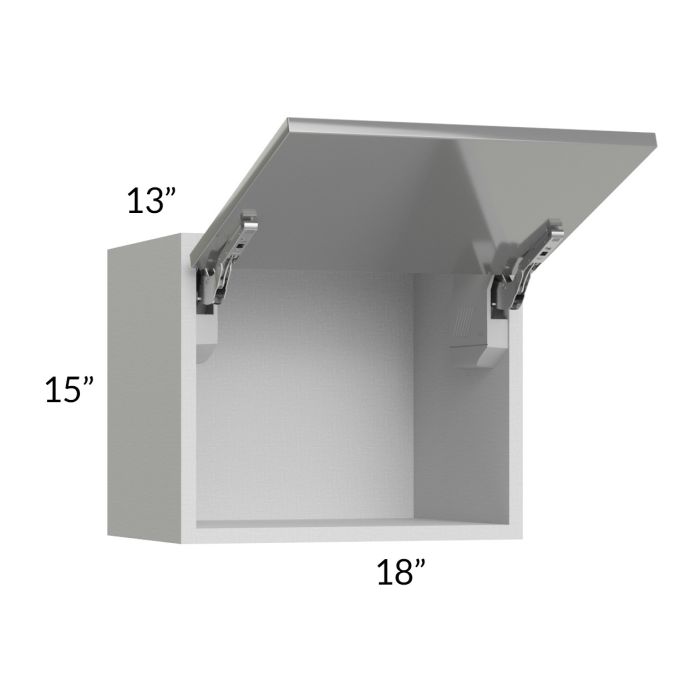 Milan Grey Gloss 18x15 Lift-Up Door Wall Cabinet