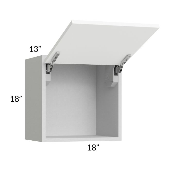 Milan White Matte 18x18 Lift-Up Door Wall Cabinet