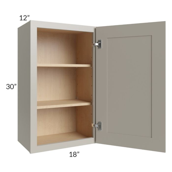 Stratton Light Grey Shaker 18x30 Wall Cabinet