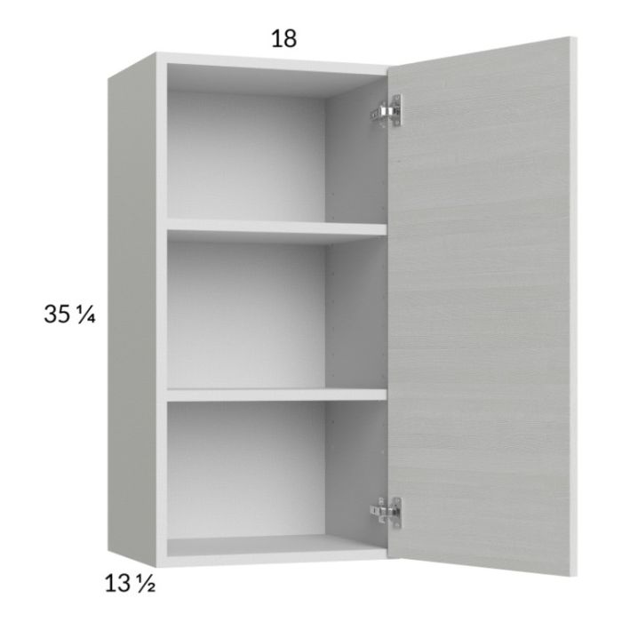 Euro White Grain 18x35-1/4 Wall Cabinet