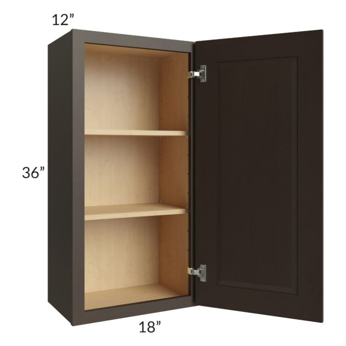 Southport Espresso Shaker 18x36 Wall Cabinet