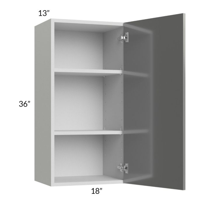 Milan Grey Gloss 18x36 Wall Cabinet