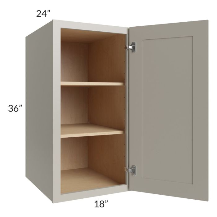 Stratton Light Grey Shaker 18x36x24 Pantry Wall Cabinet