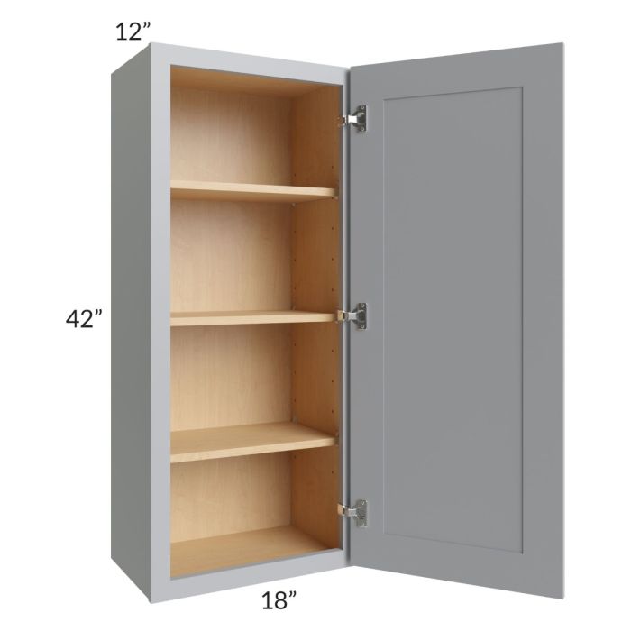 Asheville Grey Shaker 18x42 Wall Cabinet