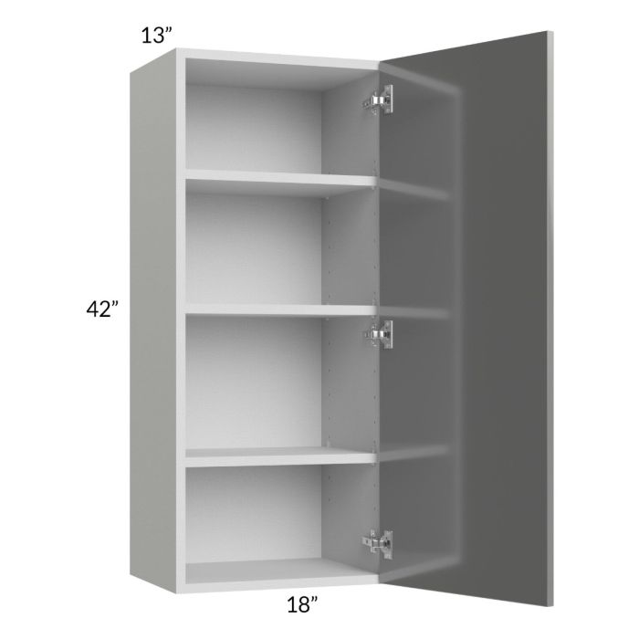 Milan Grey Gloss 18x42 Wall Cabinet