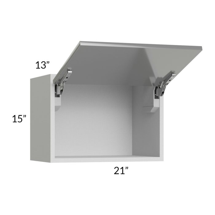 Milan Grey Gloss 21x15 Lift-Up Door Wall Cabinet