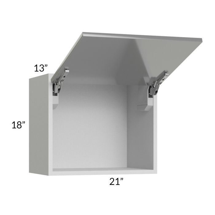 Milan Grey Gloss 21x18 Lift-Up Door Wall Cabinet
