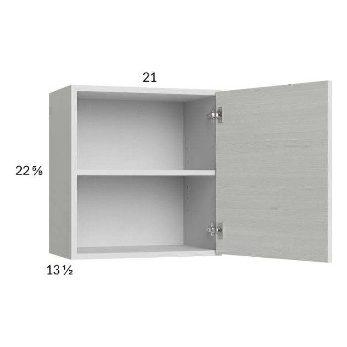 Euro White Grain 21x22-5/8 Wall Cabinet