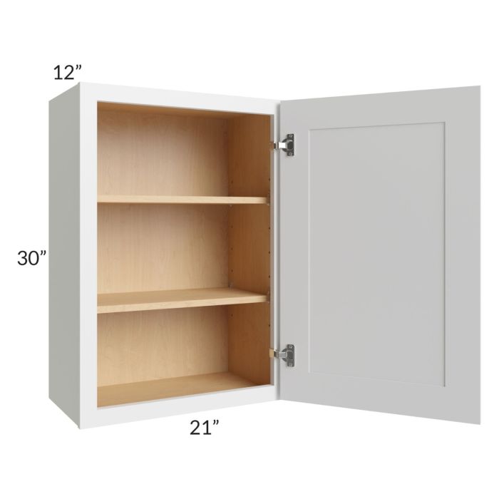 Asheville White Shaker 21x30 Wall Cabinet