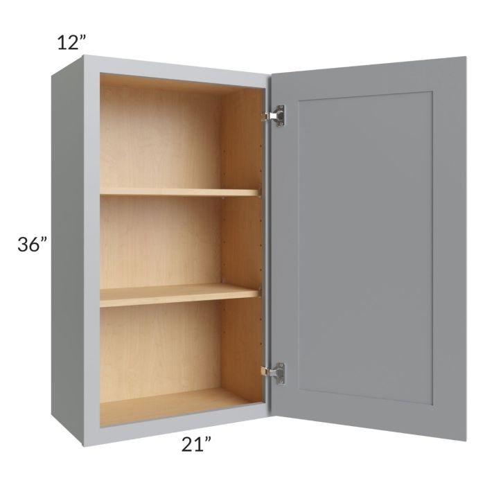 Asheville Grey Shaker 21x36 Wall Cabinet