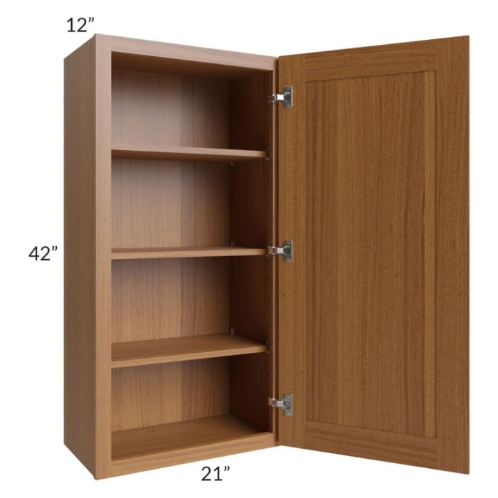 Artisan Walnut Shaker 21x42 Wall Cabinet