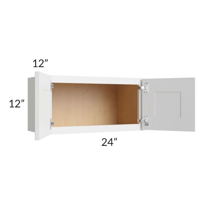 Asheville White Shaker 24x12 Wall Cabinet