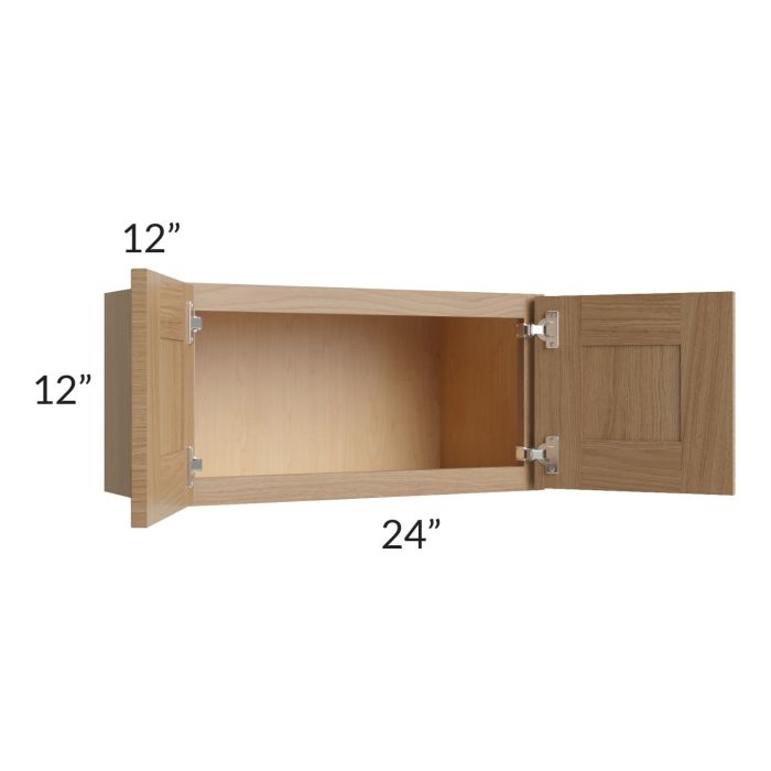 Asheville Rift Oak Shaker 24x12 Wall Cabinet
