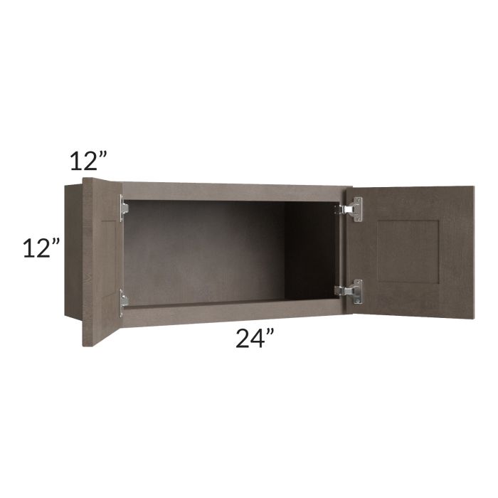Natural Grey Shaker 24x12 Wall Cabinet 