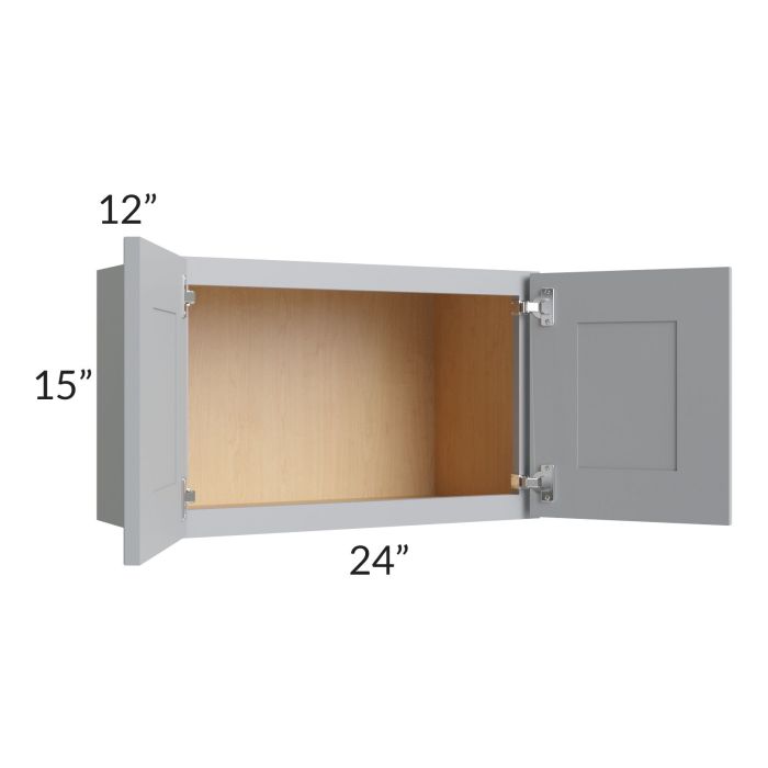 Asheville Grey Shaker 24x15 Wall Cabinet