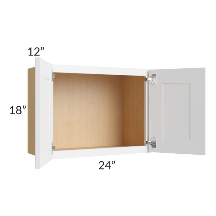 Alpine White Shaker 24x18 Wall Cabinet 