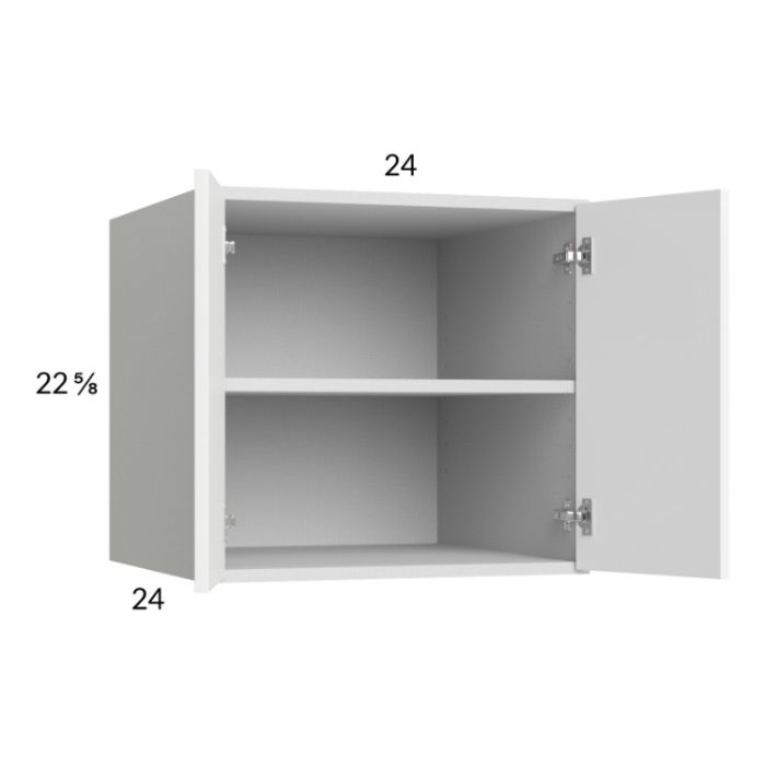 Euro Gloss White 24x22-5/8x24 Wall Cabinet