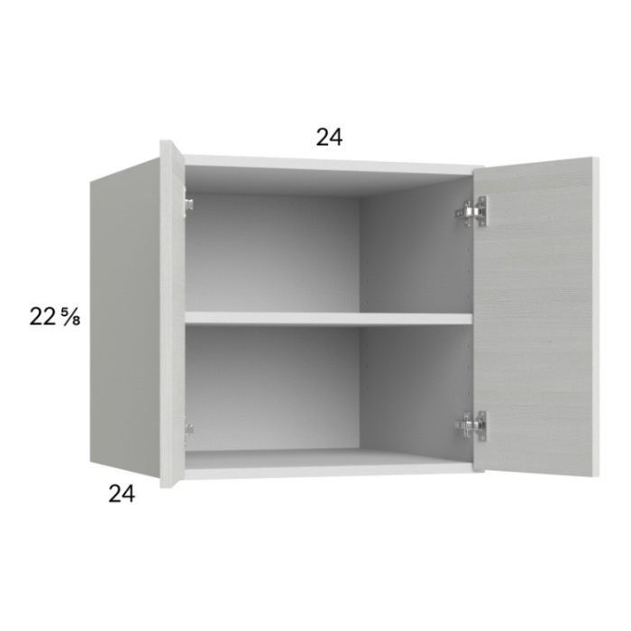 Euro White Grain 24x22-5/8x24 Wall Cabinet