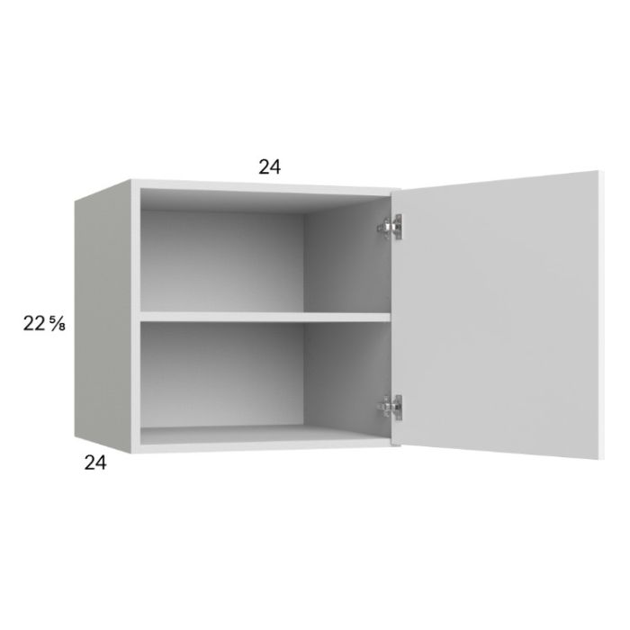 Euro Gloss White 24x22-5/8x24 Wall Cabinet with 1 Door