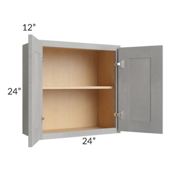 Gramercy Grey Mist 24x24 Wall Cabinet