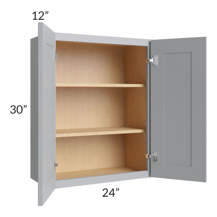 Asheville Grey Shaker 24x30 Wall Cabinet