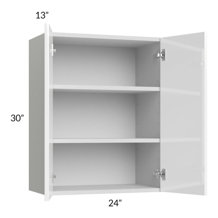 Milan White Gloss 24x30 Wall Cabinet