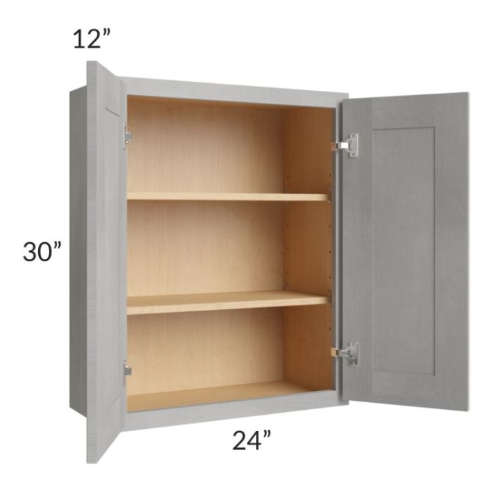 Gramercy Grey Mist 24x30 Wall Cabinet