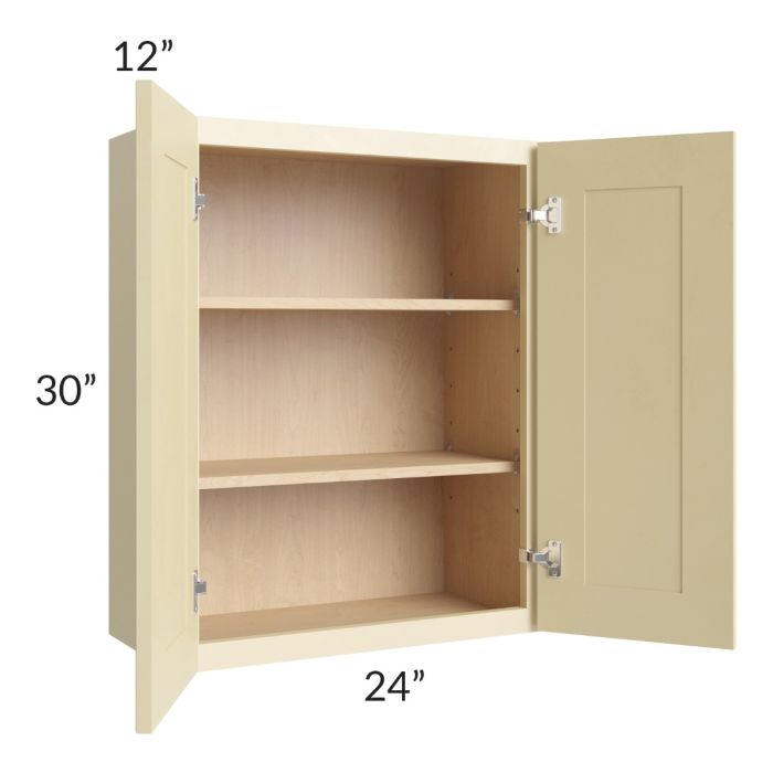 Phoenix Cream Glaze 24x30 Wall Cabinet