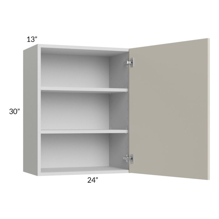Milan Beige Matte 24x30 Wall Cabinet (1 door)