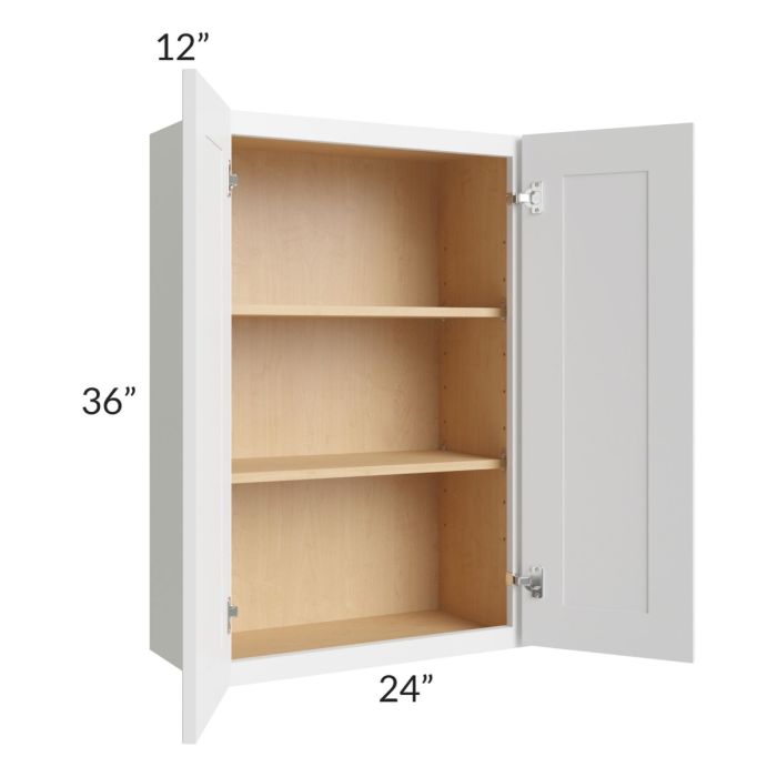 Stratton White Shaker 24x36 Wall Cabinet